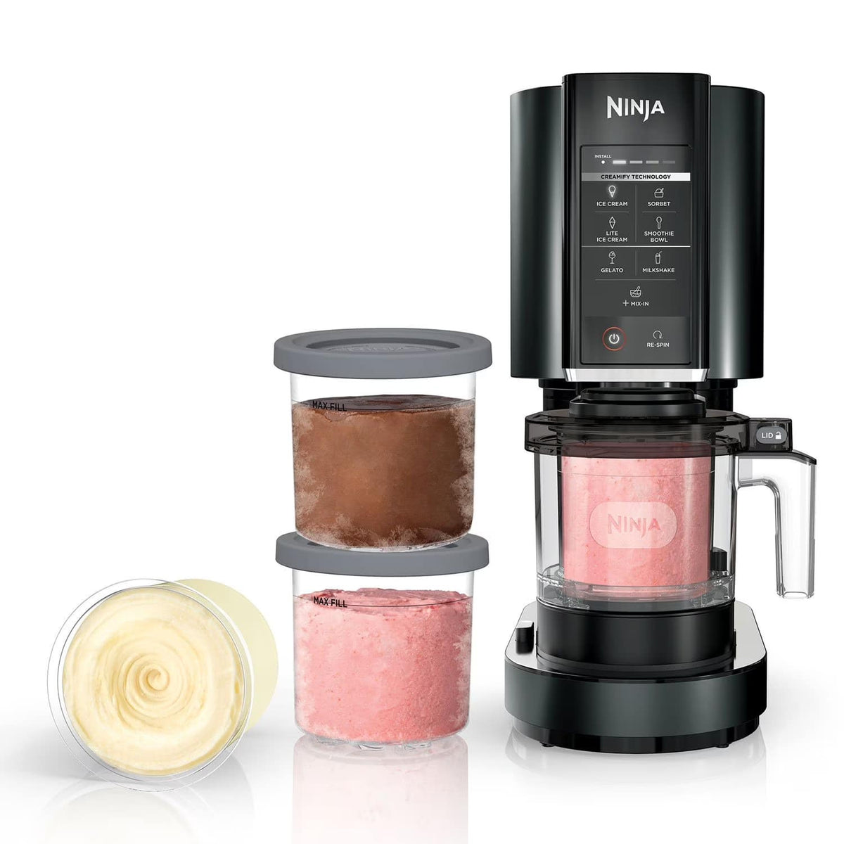 Ninja CREAMi 7-in-1 Ice Cream Maker with Extra Pints