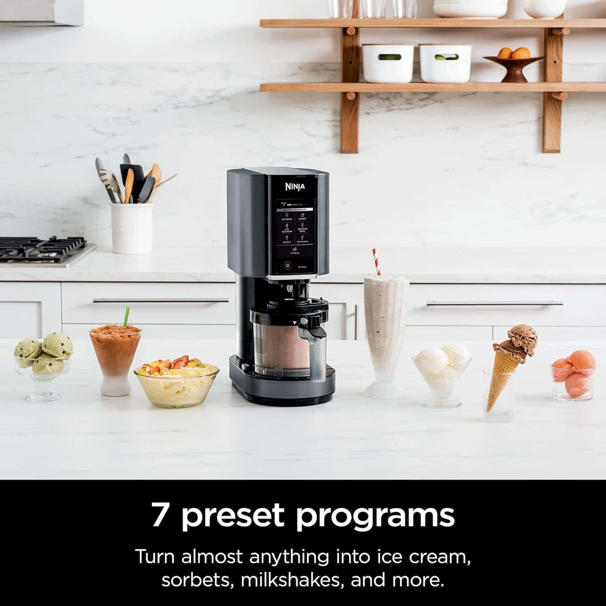 Ninja CREAMi 7-in-1 Ice Cream Maker with Extra Pints