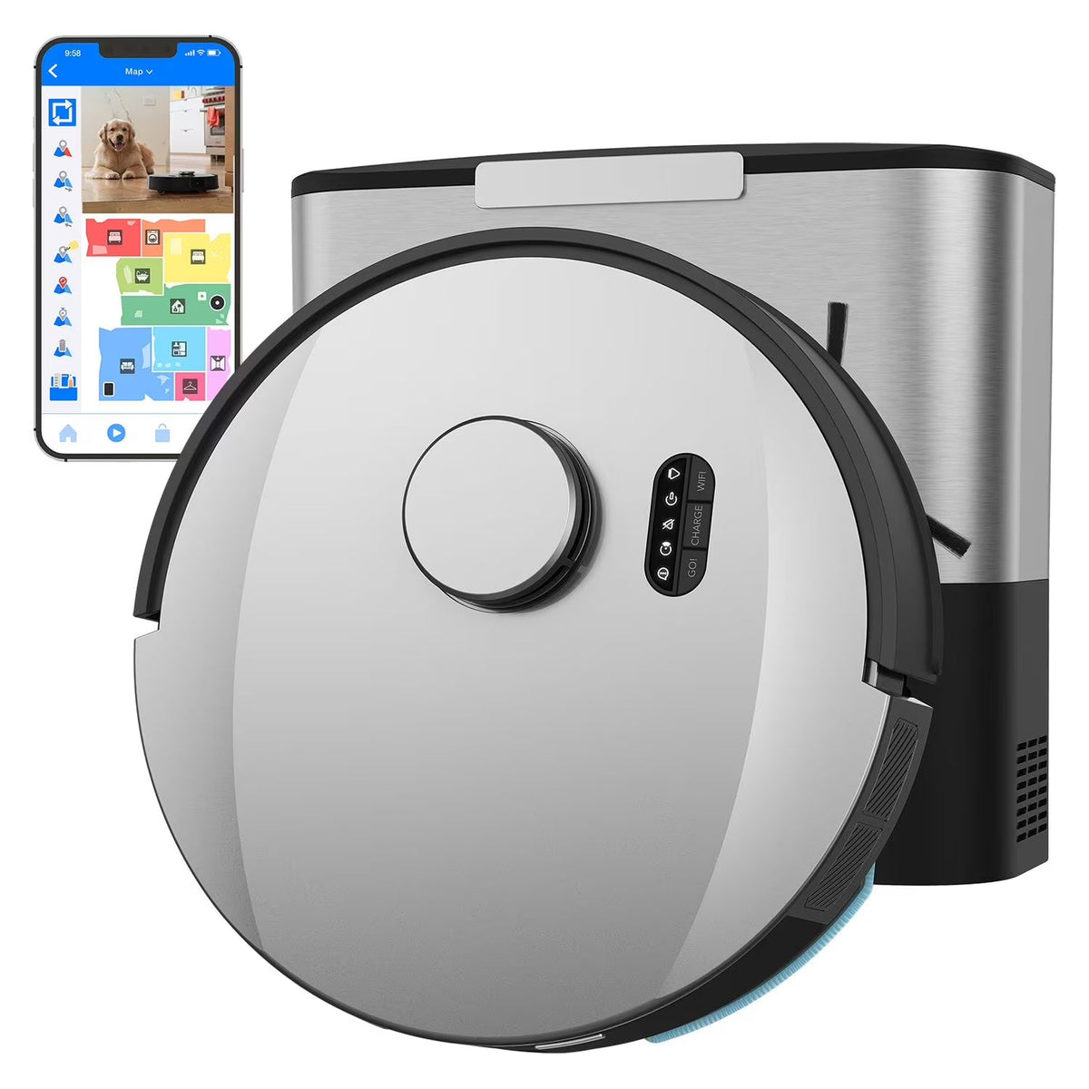 bObsweep UltraVision Self-Emptying Robot Vacuum and Mop