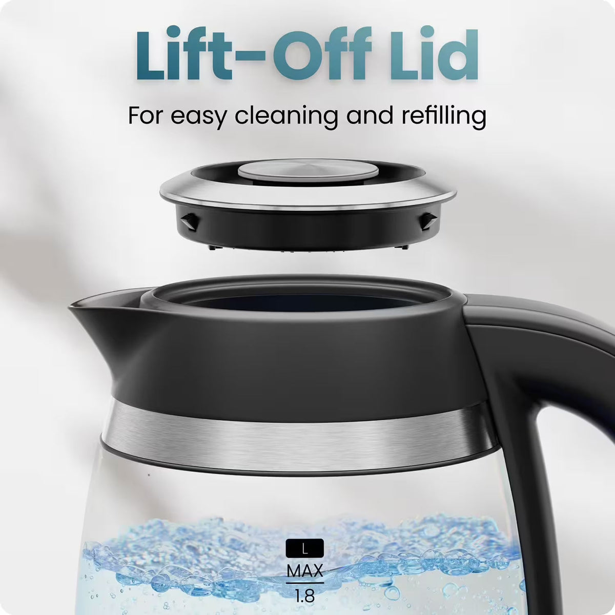 Chefman Fast-Boil 1.9-Qt Electric Kettle with Removable Tea Infuser