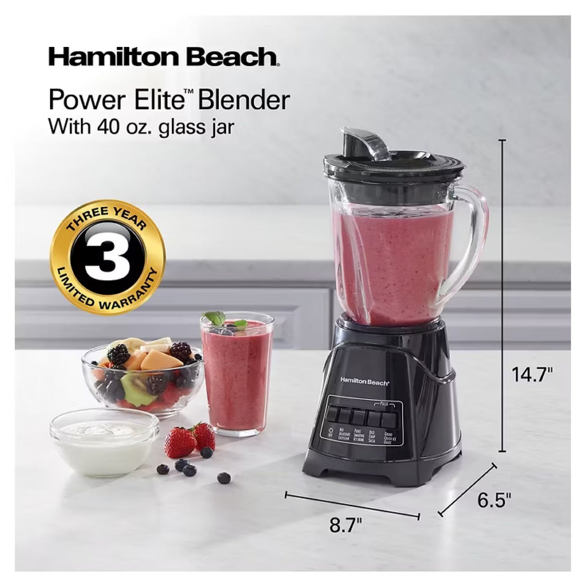 Hamilton Beach Power Elite 12-Function Blender 58146