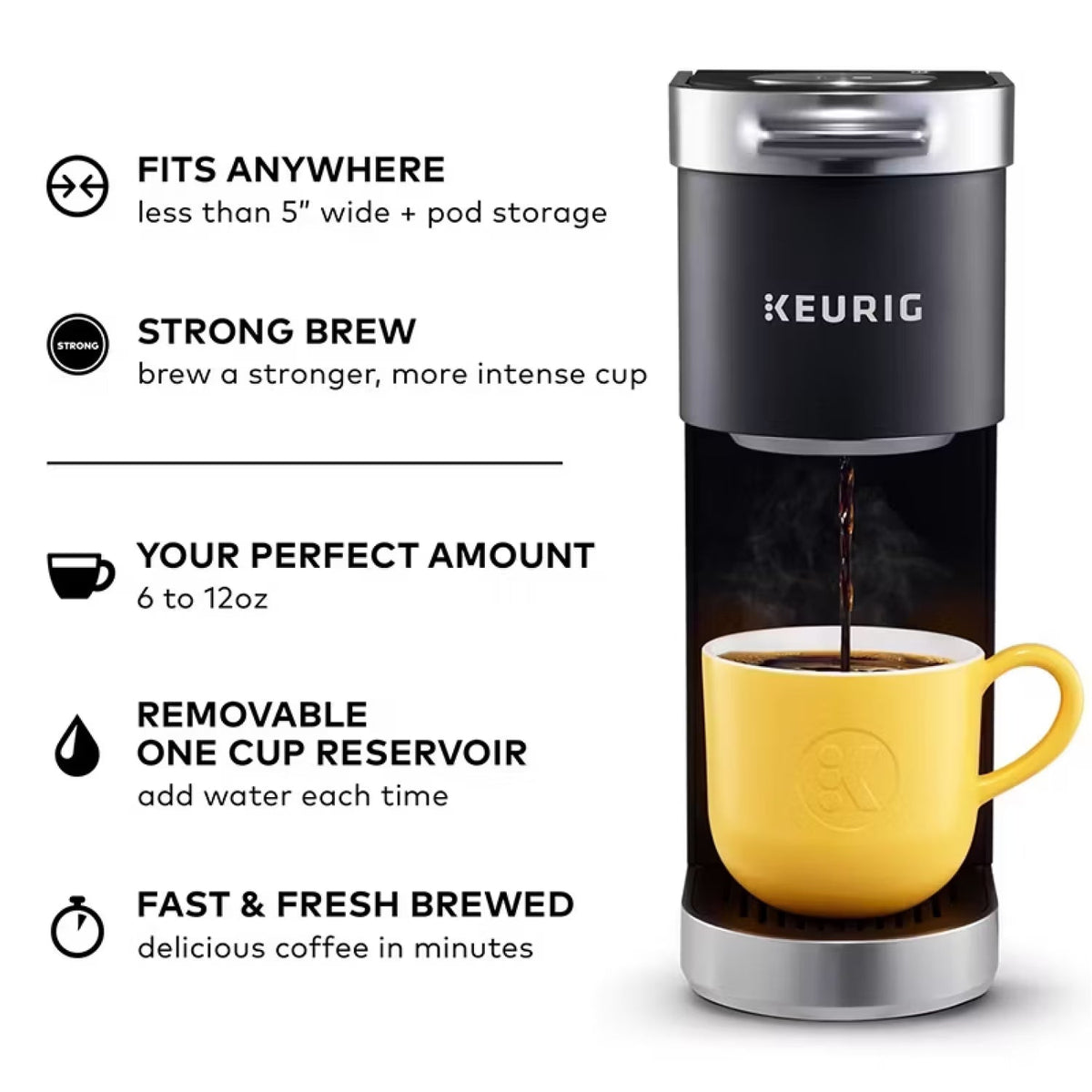 Keurig K-Mini Plus Single Serve Coffee Maker Black