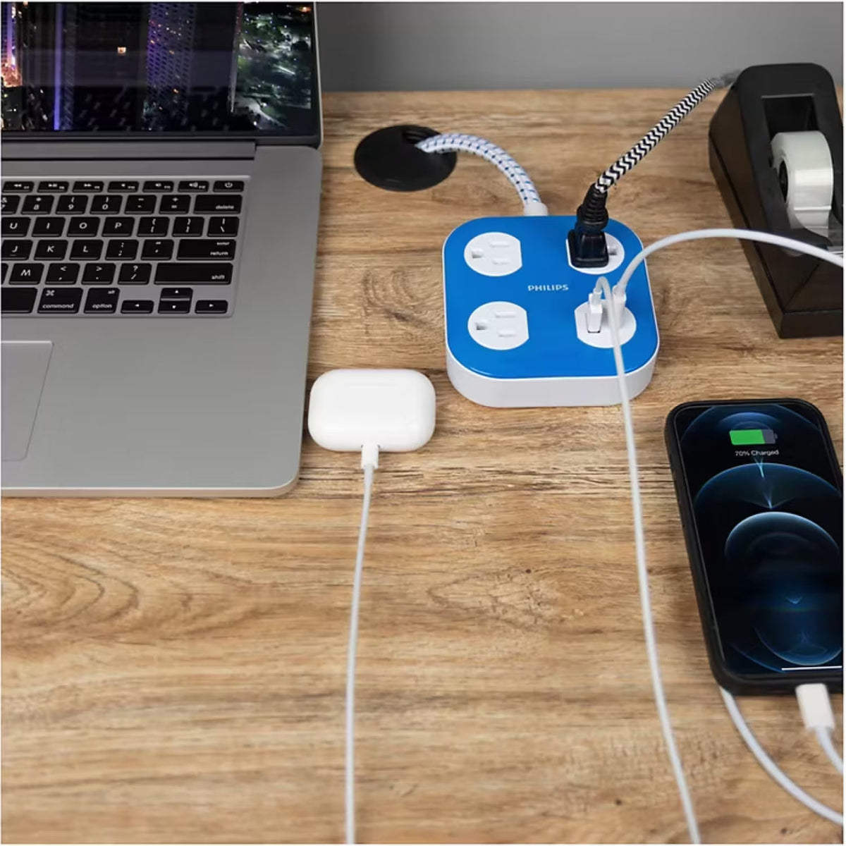 Philips EZFit Surge Protector with USB Charging 2-Pack