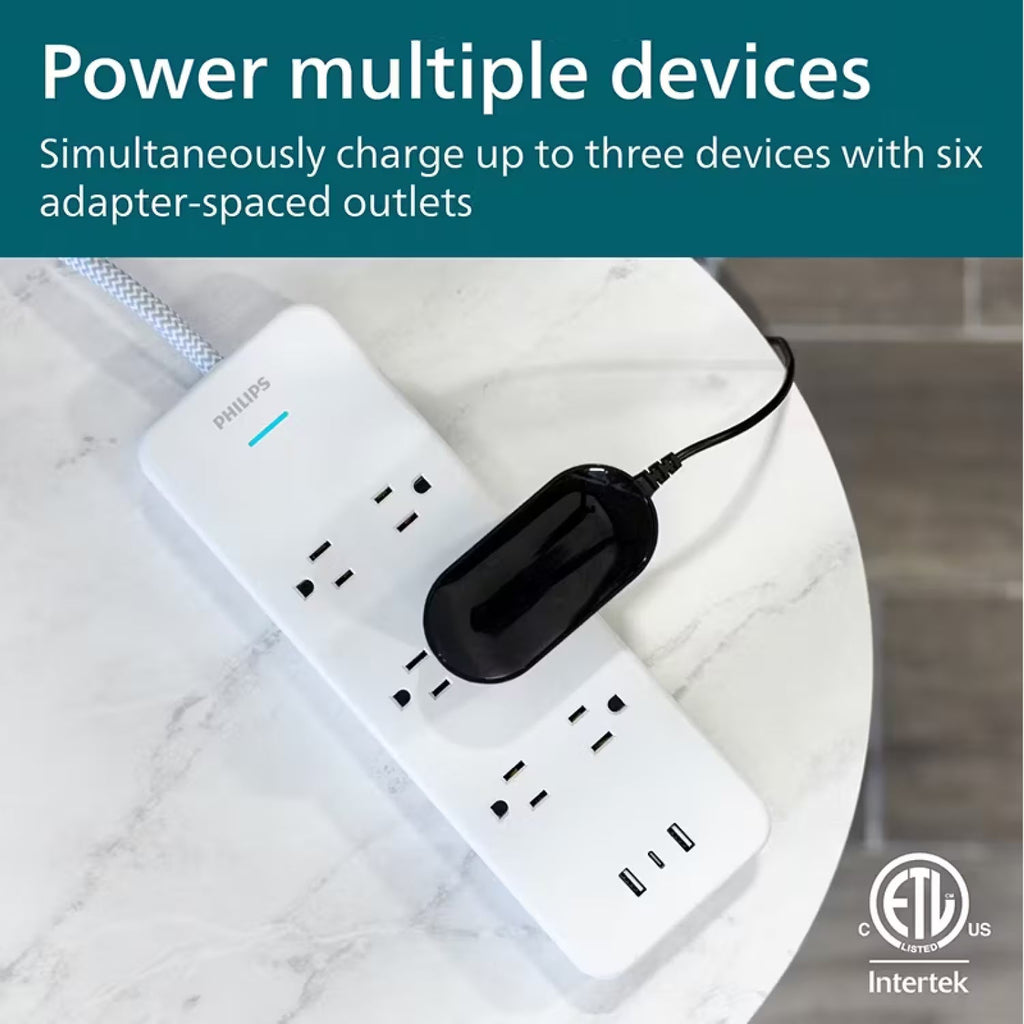 Philips Elite Power Kit Surge Protector Power Strip 2-Pack