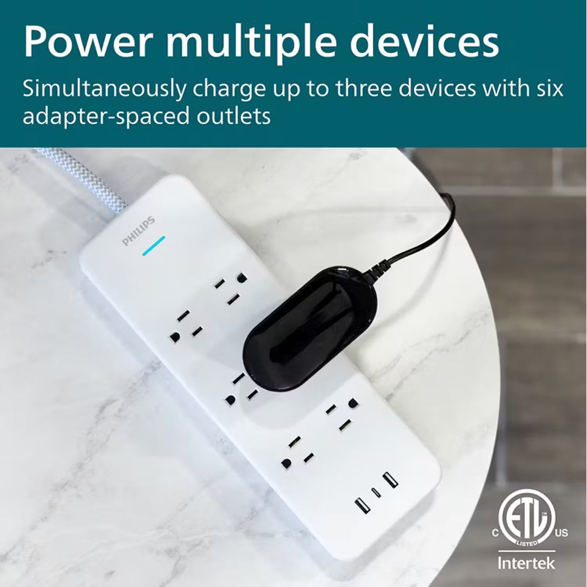 Philips Elite Power Kit Surge Protector Power Strip 2-Pack