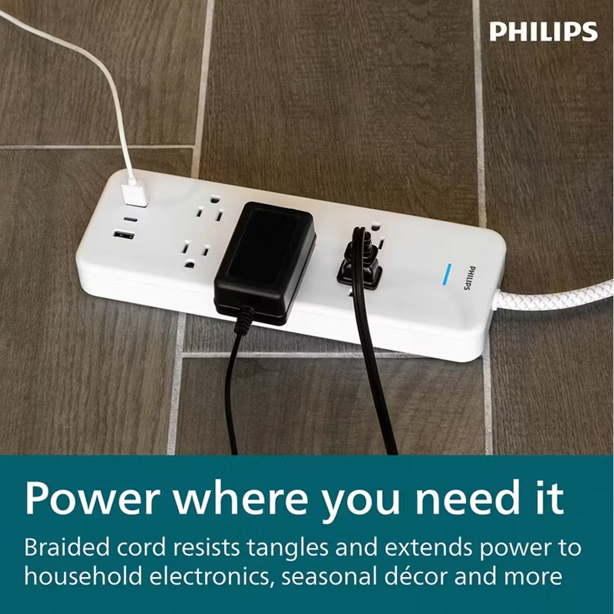 Philips Elite Power Kit Surge Protector Power Strip 2-Pack