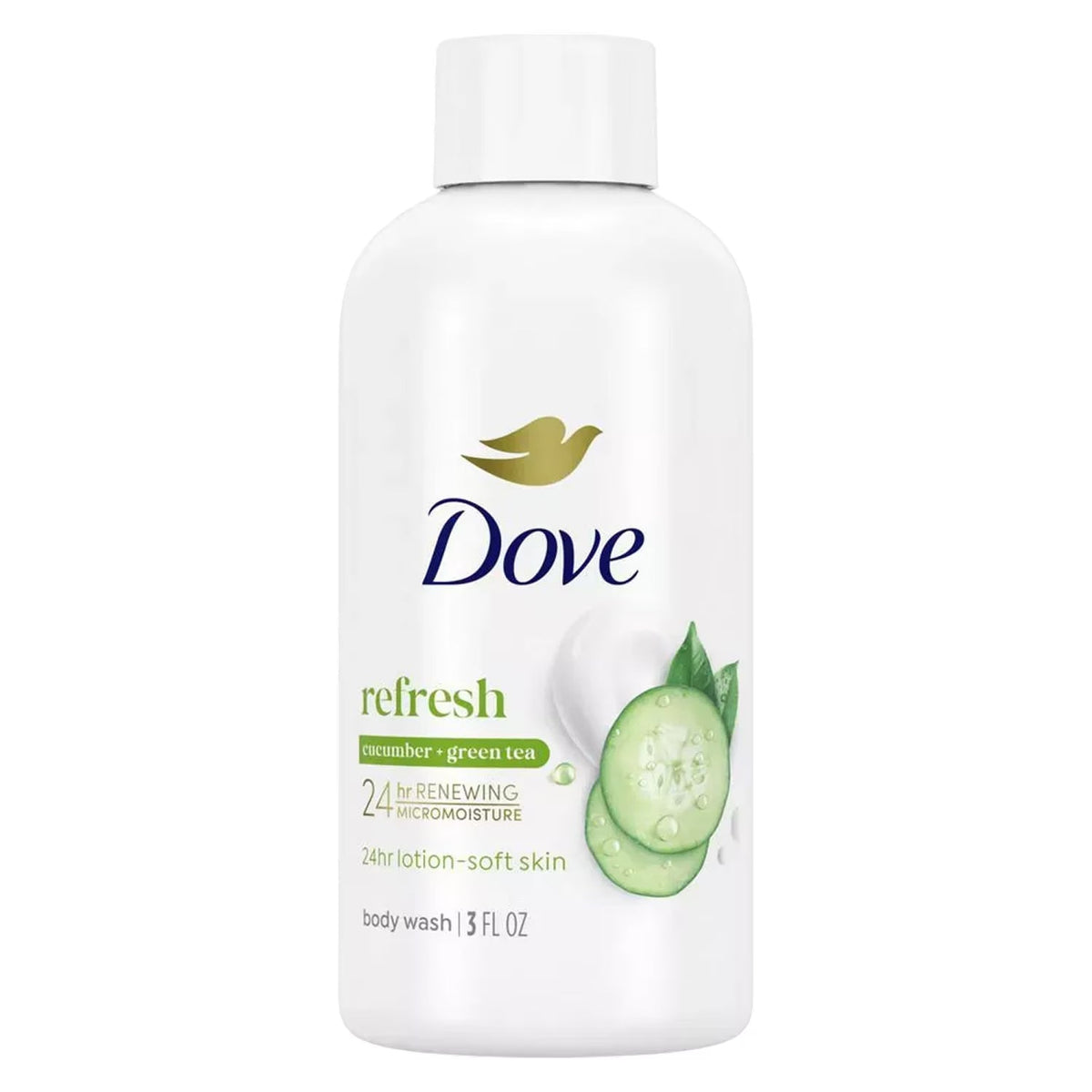 Dove Go Fresh Cool Moisture Body Wash Cucumber & Green Tea Scent 3 oz 24 Pack