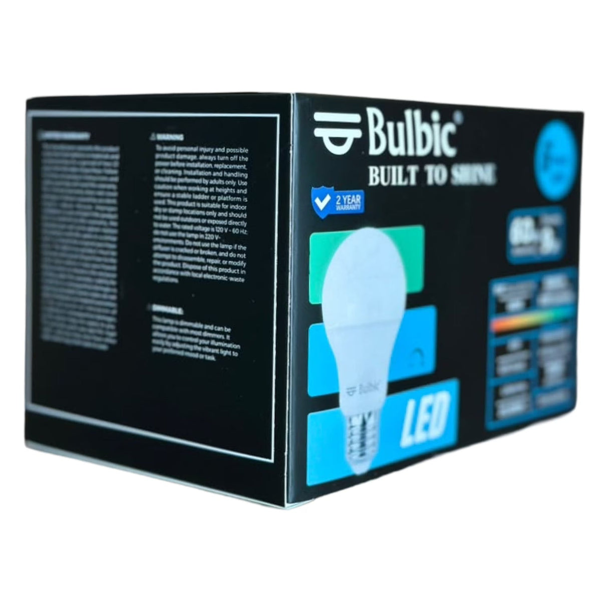 Bulbic Built to Shine A19 LED Light Bulbs 9W 5000K 800-Lumen 96-Pack