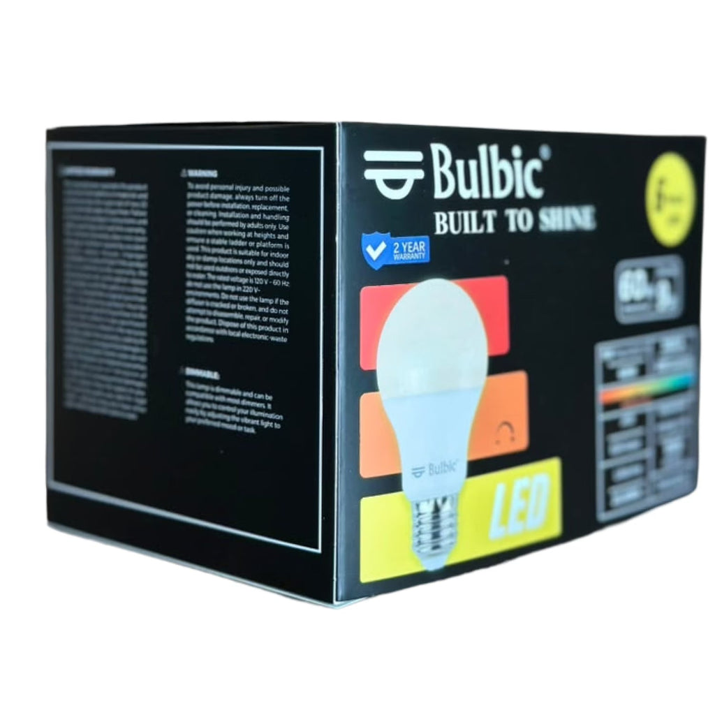Bulbic Built to Shine A19 LED Light Bulbs 9W 3000K 800-Lumen 96-Pack