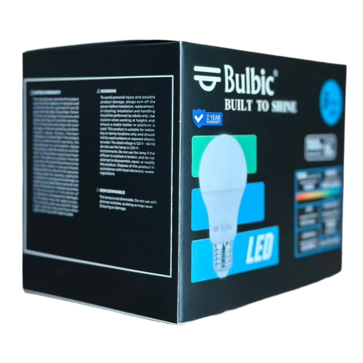 Bulbic Built to Shine A19 LED Light Bulbs 15W 5000K 1500-Lumen 96-Pack