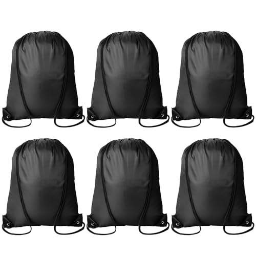 Kuhome 120-Pack Drawstring Backpack Bulk Polyester Cinch Sack 16.3in Multicolor