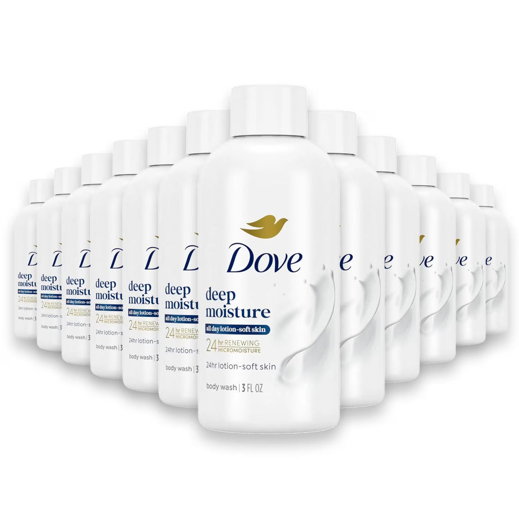 Dove Body Wash Deep Moisture for Dry Skin 3 oz 24 Pack