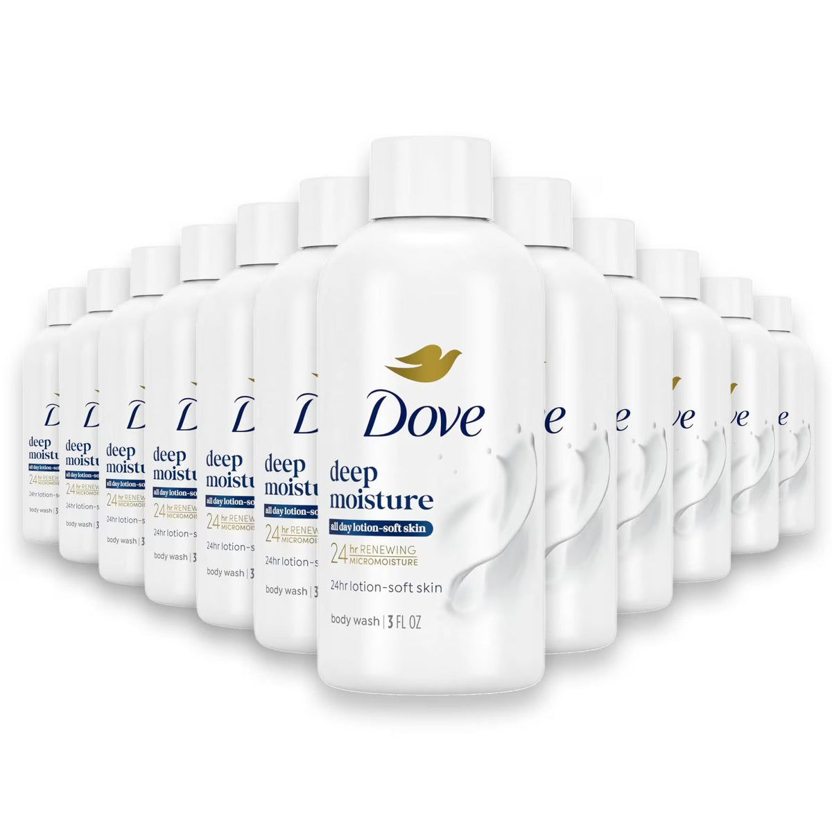 Dove Body Wash Deep Moisture for Dry Skin 3 oz 24 Pack
