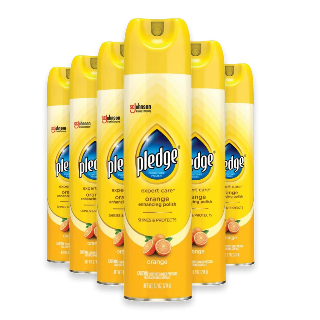 Pledge Orange Furniture Polish Spray 9.7 oz 6-Pack