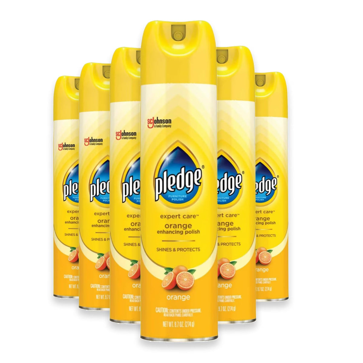Pledge Orange Furniture Polish Spray 9.7 oz 6-Pack