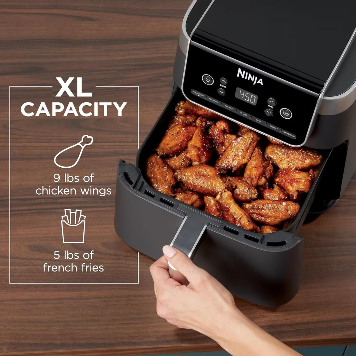 Ninja Pro XL Max Crisp 7-in-1 Air Fryer 6.5-Qt