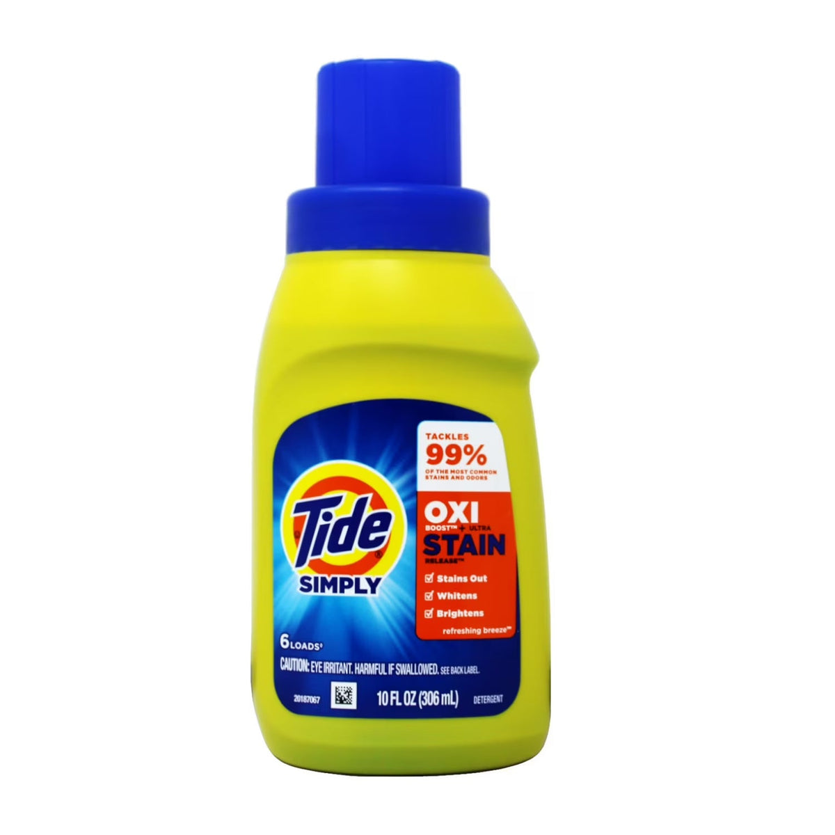 Tide Simply Oxi Boost Liquid Laundry Detergent Refreshing Breeze 10 oz 12-Pack