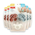 NUK Comfy Silicone Pacifier 0-6 Months Earth Tones 3 Count 12 Pack