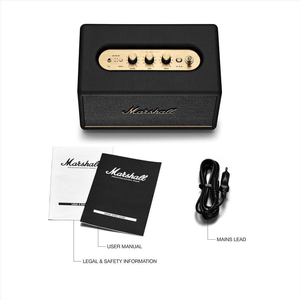 Marshall Acton III Bluetooth Home Speaker Black