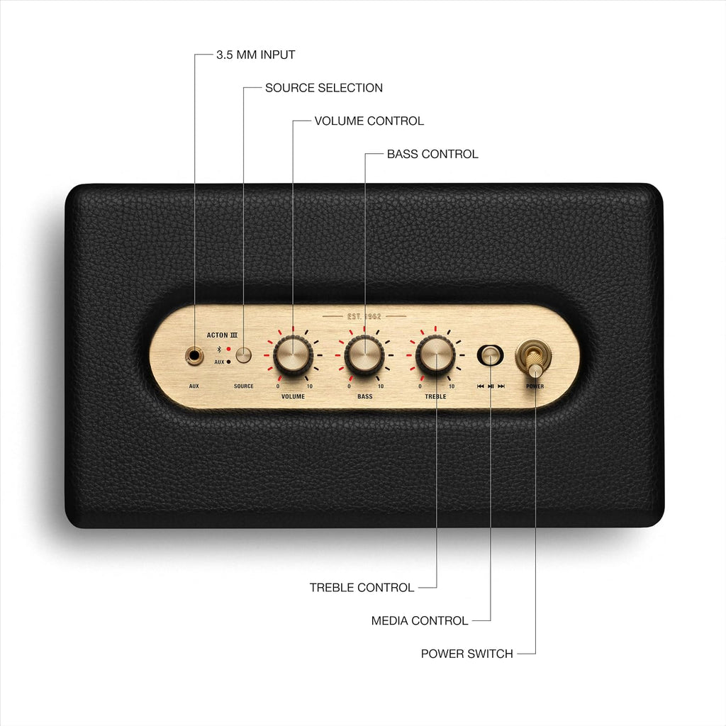 Marshall Acton III Bluetooth Home Speaker Black