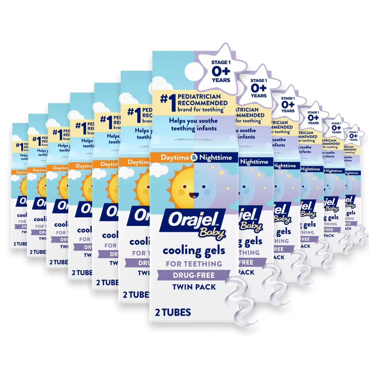 Orajel Baby Cooling Gels for Teething 0.18 oz 24 Pack