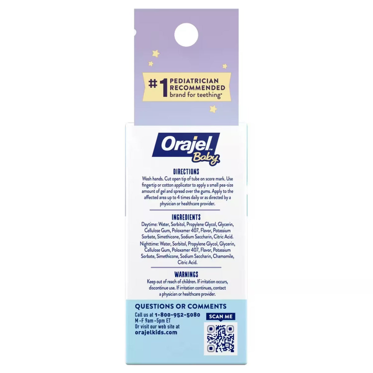 Orajel Baby Cooling Gels for Teething 0.18 oz 24 Pack