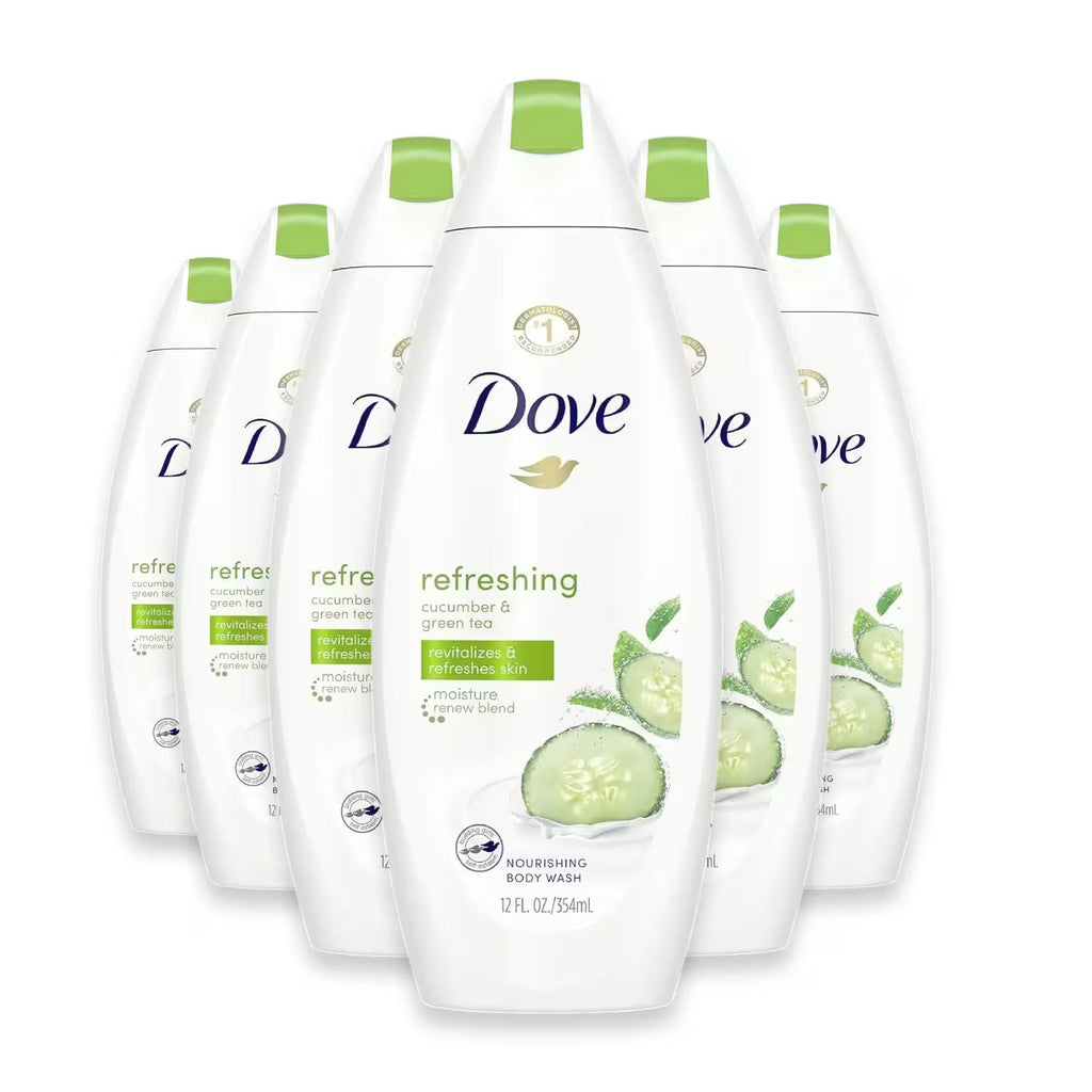Dove Go Fresh Cool Moisture Body Wash Cucumber & Green Tea Scent 11 fl oz 6 Pack