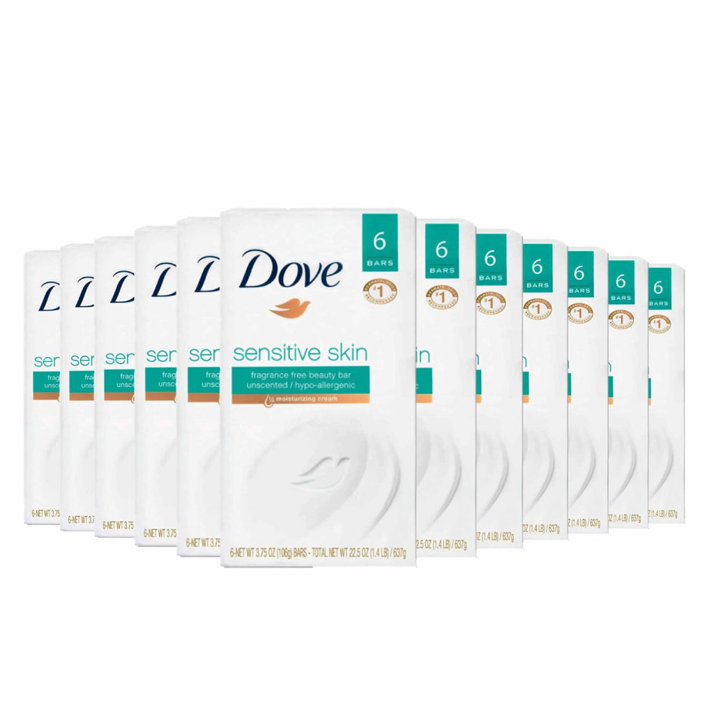 Dove Sensitive Skin Unscented Beauty Bar 3.75 oz 12 Pack