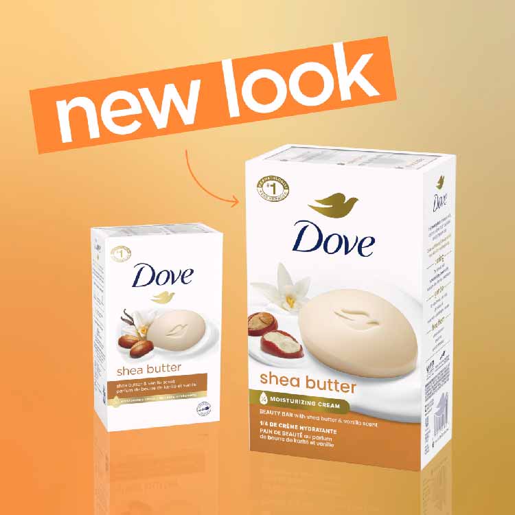 Dove Shea Butter Beauty Bar Gentle Skin Care 3.75 oz 72-Pack
