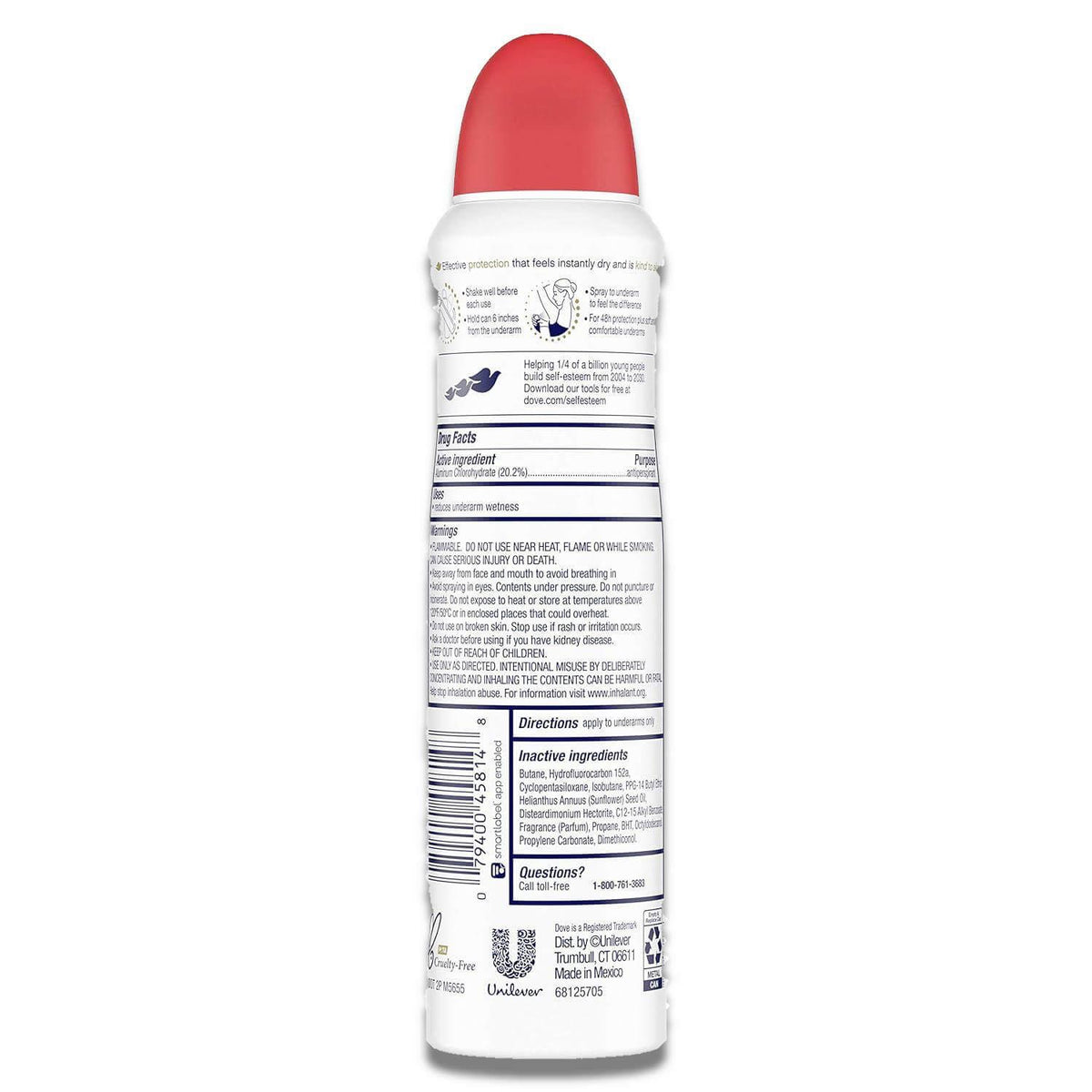 Dove Advanced Care Dry Spray Antiperspirant Deodorant for Women Apple & White Tea 3.8 oz 12 Pack
