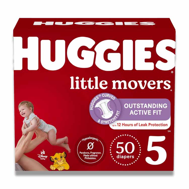 Huggies Little Movers Baby Diapers Size 5 50 Count