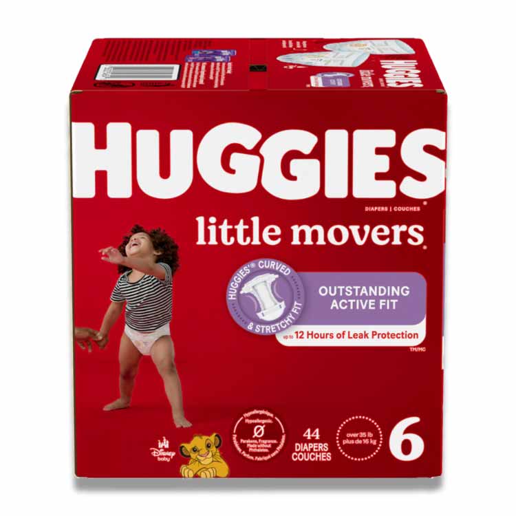 Huggies Little Movers Baby Diapers Size 6 44 Count