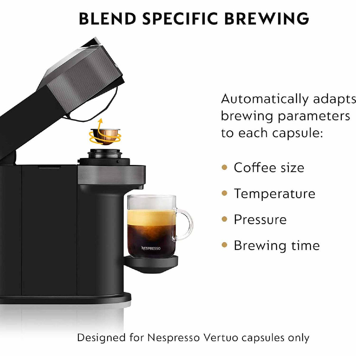 Nespresso Vertuo Next Deluxe Coffee Maker Dark Grey
