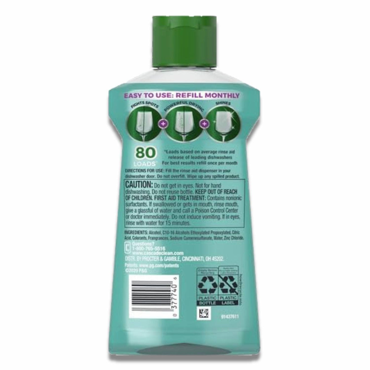 Cascade Platinum Dishwasher Rinse Aid 8.45 oz 8-Pack