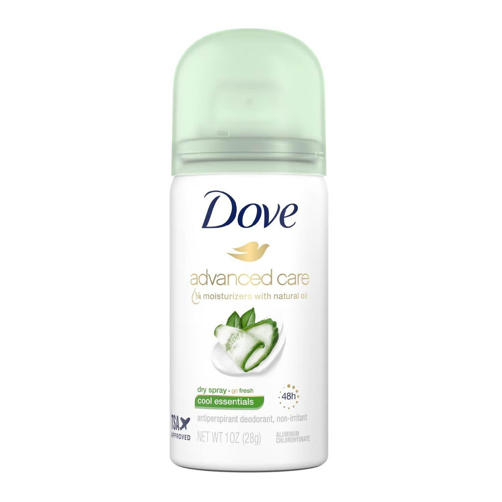 Dove Go Fresh Dry Spray Cool Essentials Antiperspirant 1 oz 24 Pack Travel Size