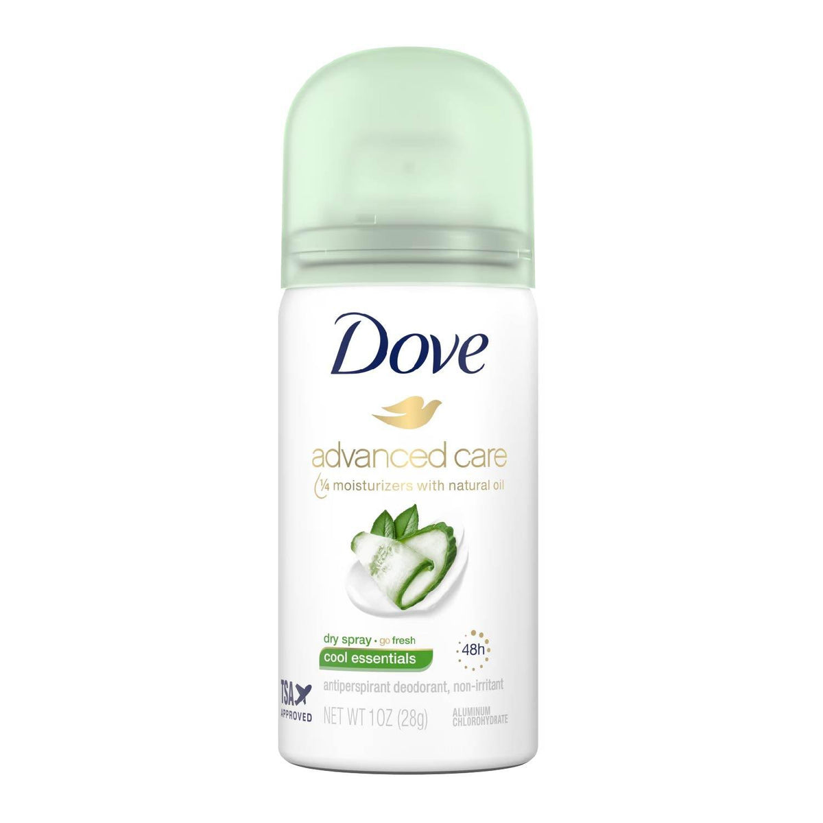 Dove Go Fresh Dry Spray Cool Essentials Antiperspirant 1 oz 24 Pack Travel Size