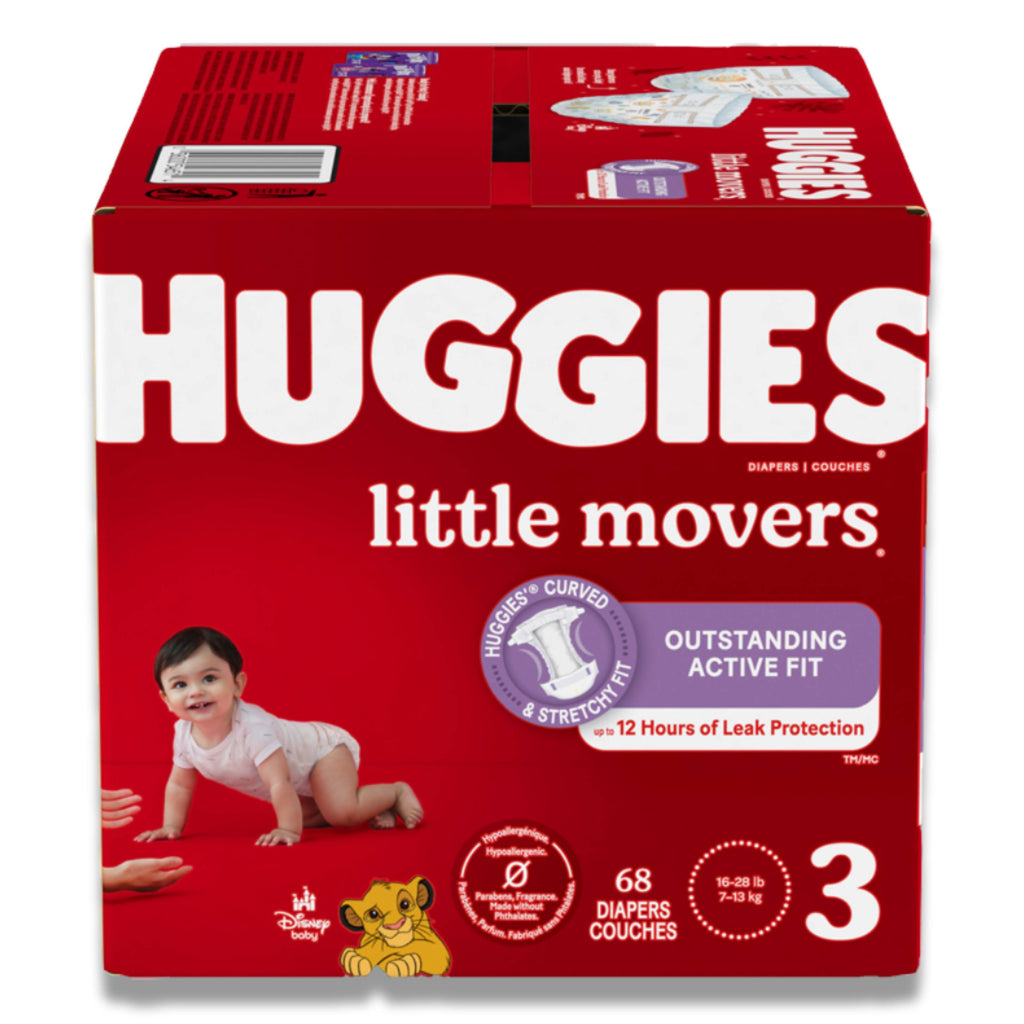 Huggies Little Movers Baby Diapers Size 3 68 Count