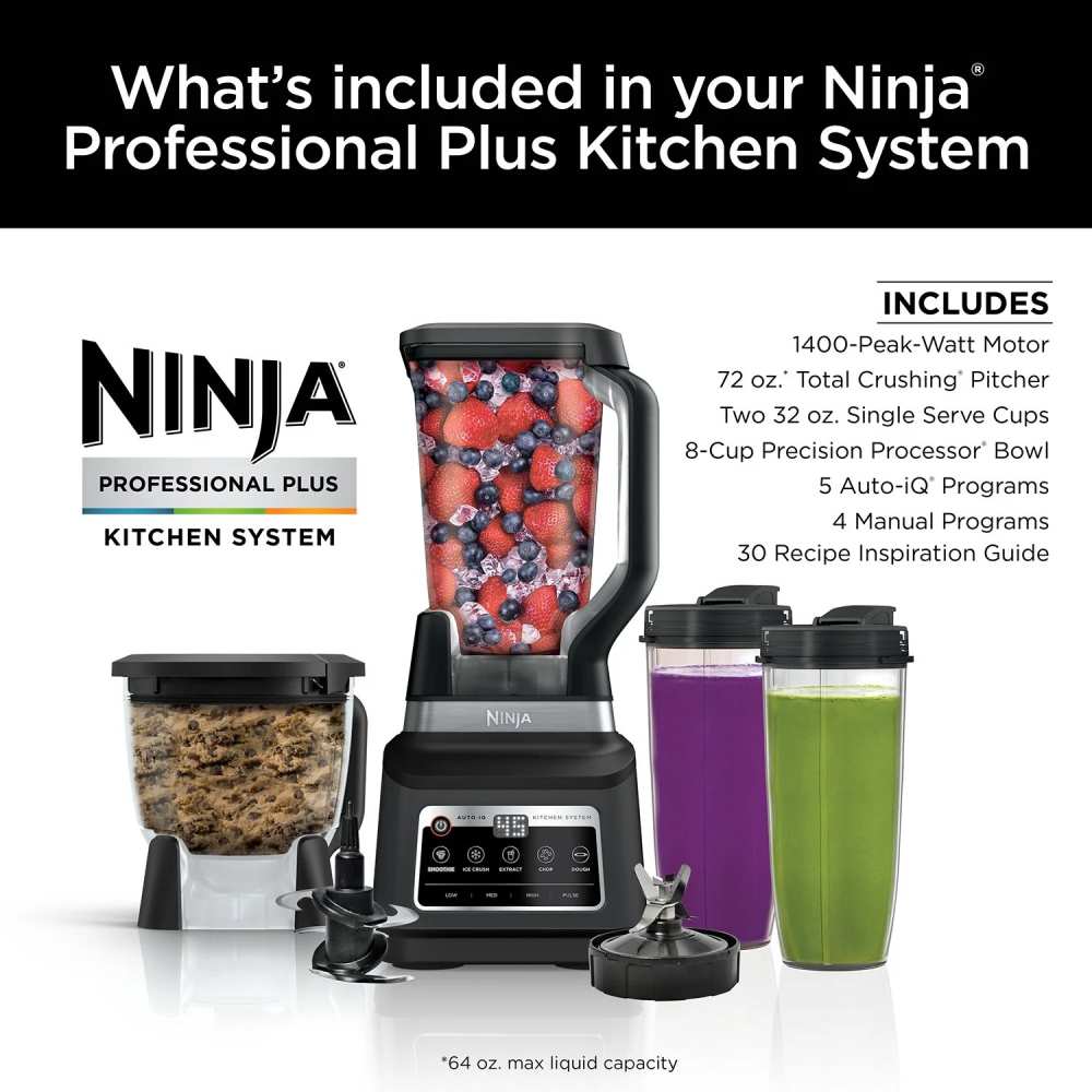 Ninja Professional Plus Kitchen System with Auto-iQ 1400-Watt