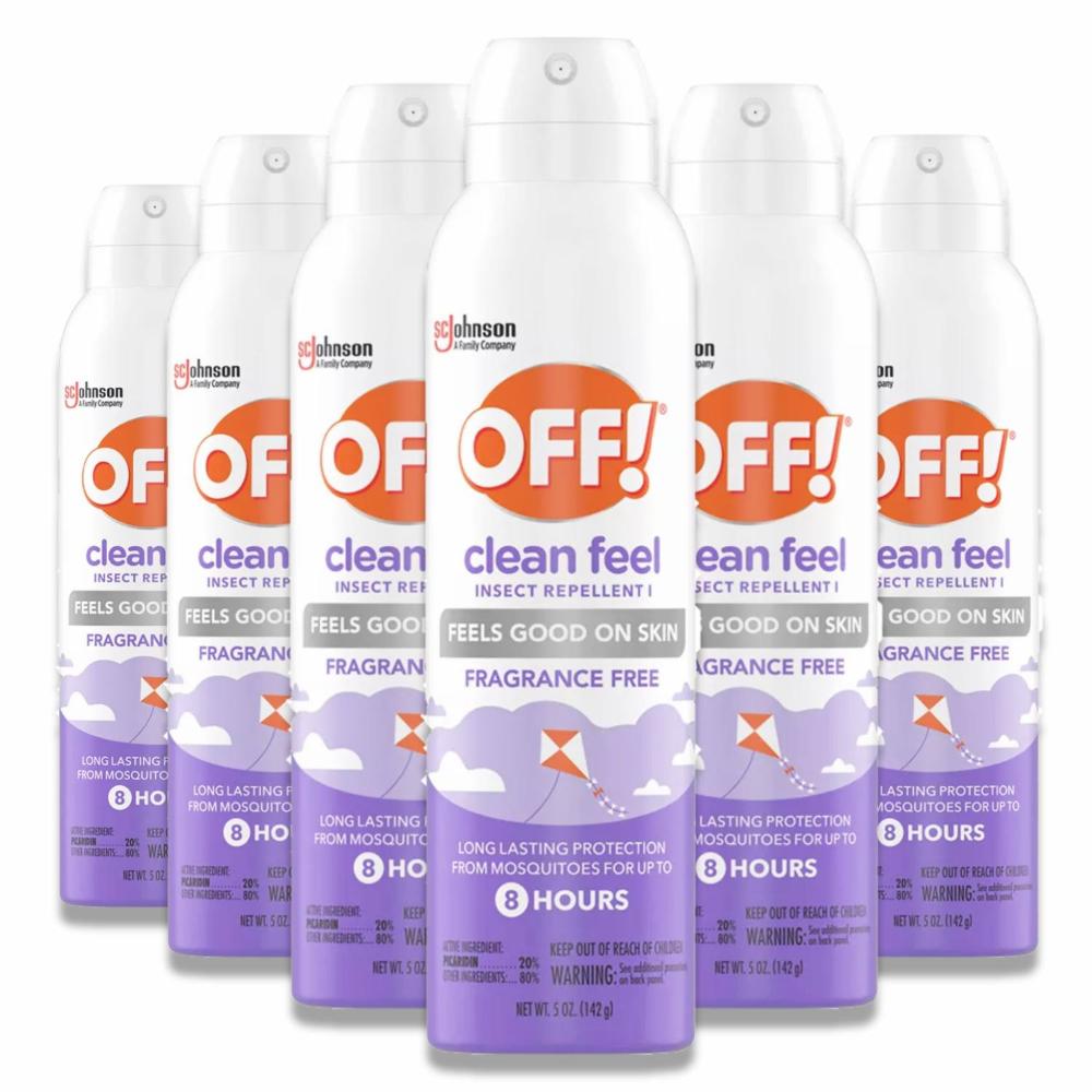 OFF! Clean Feel Aerosol Insect Repellent 5 oz 6-Pack