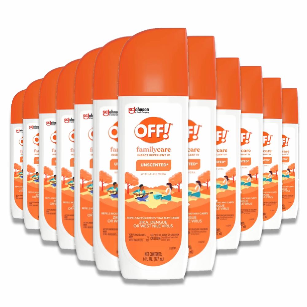 OFF! Family Care Unscented Insect Repellent Spray 6 oz 12-Pack