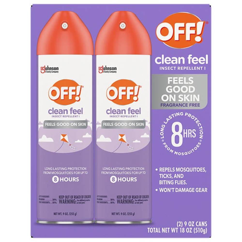 OFF! Clean Feel Insect Repellent Aerosol 9 Oz 2-Pack